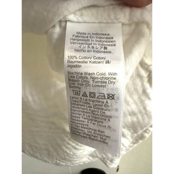 J. Crew White 100% Cotton Gauze Button Front Shirt Womens Sz XXS IMPERFECT - Picture 4 of 9